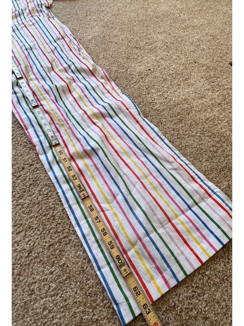 Nooworks 70s Inspired Rainbow Striped Jumpsuit Womens 3XL Dopamine Kidcore Retro